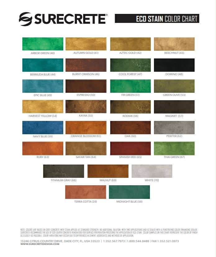 Eco Stain Color Chart